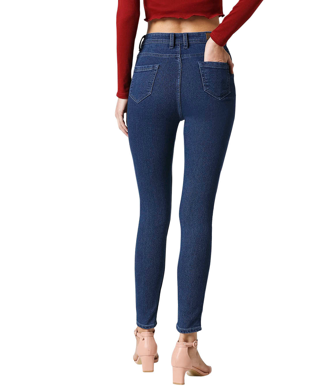 Women Blue Slim Fit High-Rise Clean Look Jeans