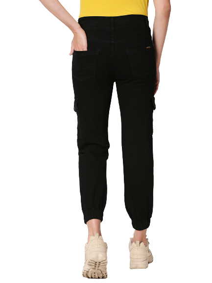 Women Black Jogger Jeans