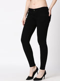 Women Black Slim Fit Mid-Rise Clean Look Stretchable Jeans