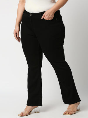 Plus Size Women Slim Fit High-Rise Clean Look Stretchable Jeans