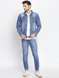 Men Washed Denim Jacket